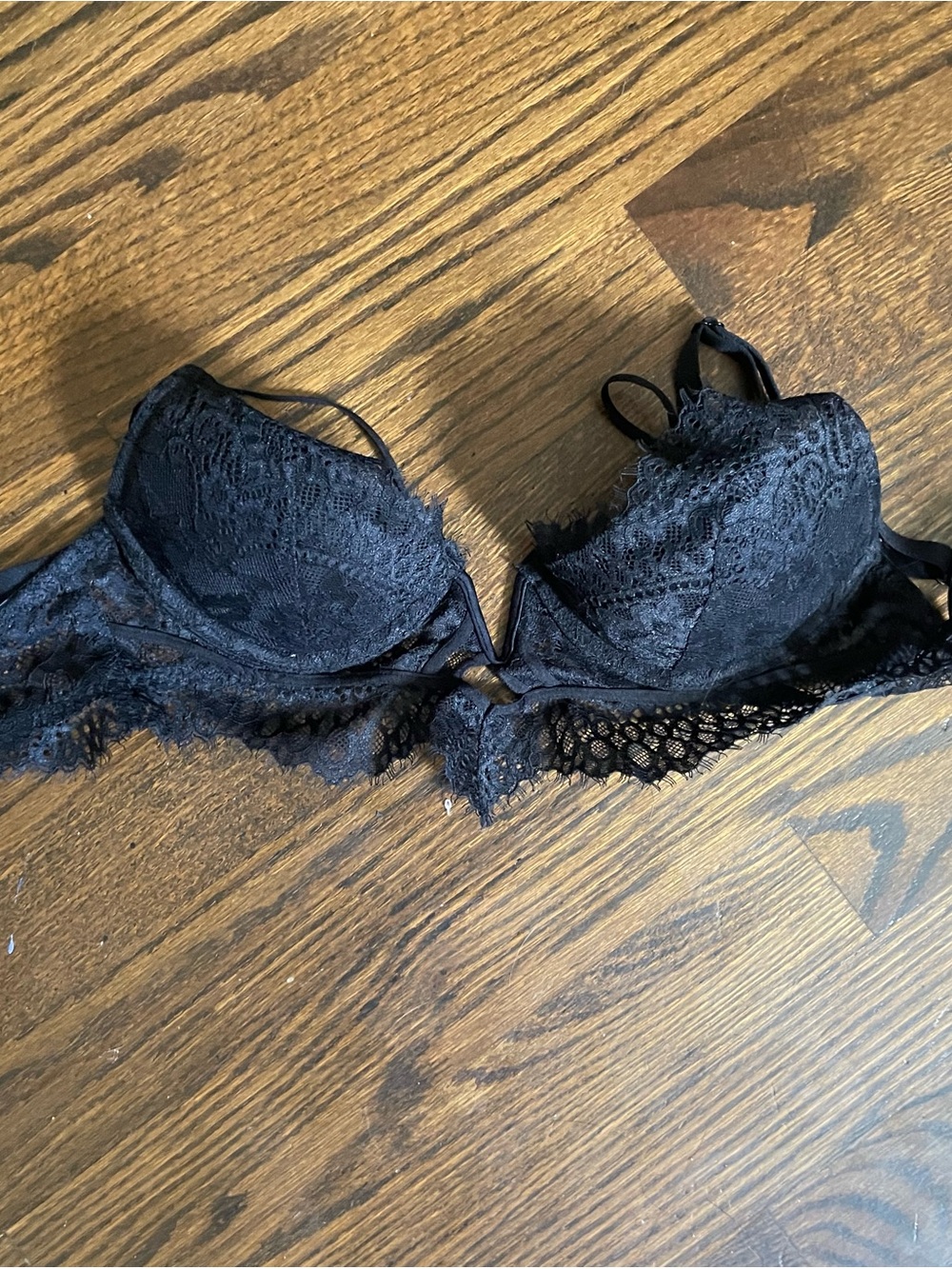 La SENZA Black Lace Push-Up Bralette